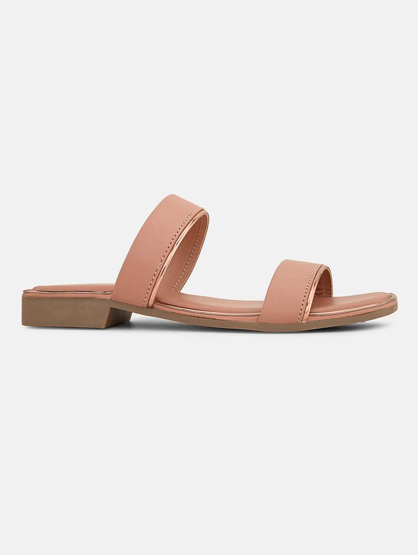 women pink slip on sandal - 21681905 -  Standard Image - 2
