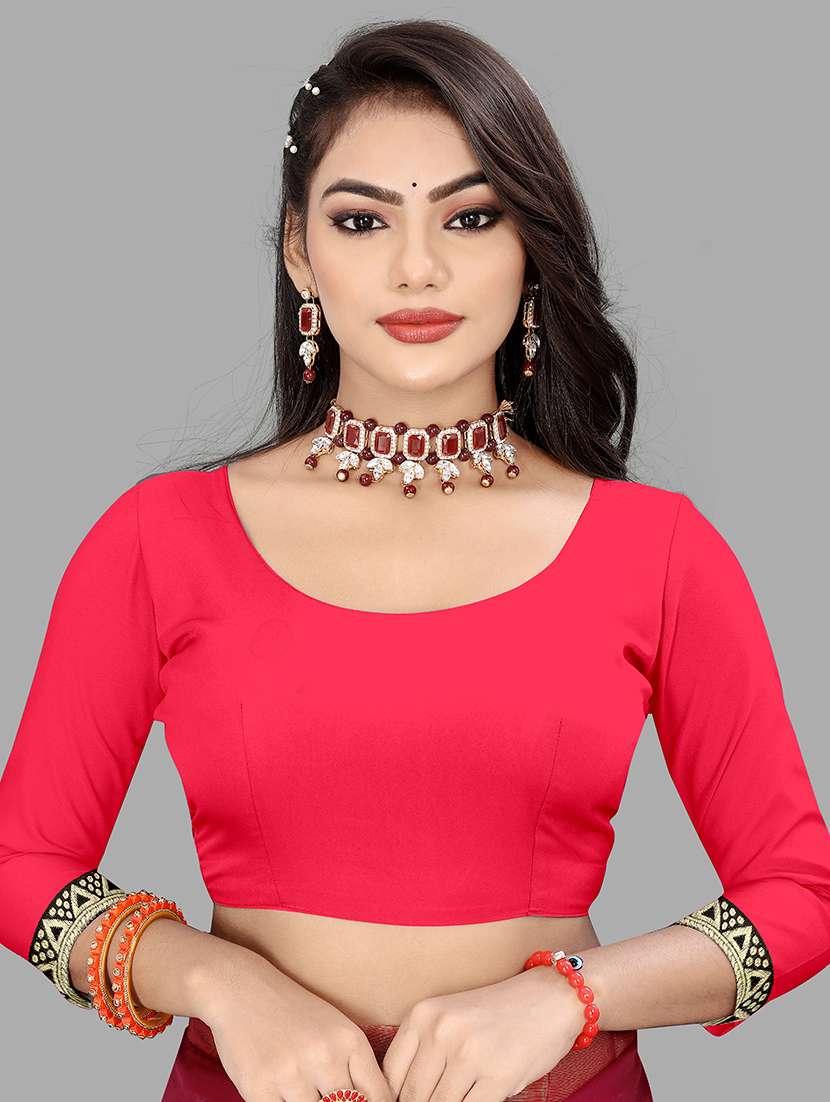 women solid lace work saree with blouse - 21681922 - Standard Image - 2