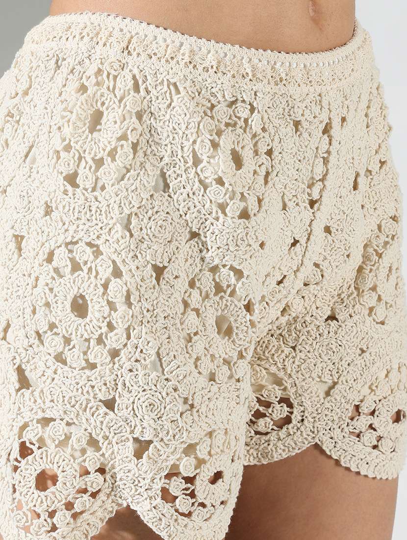 women schiffli detailed top and short co-ord set - 21682006 -  Standard Image - 7