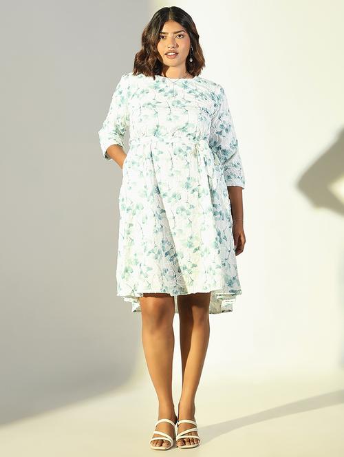 women floral printed fit & flare dress - 21682090 - Standard Image - 0