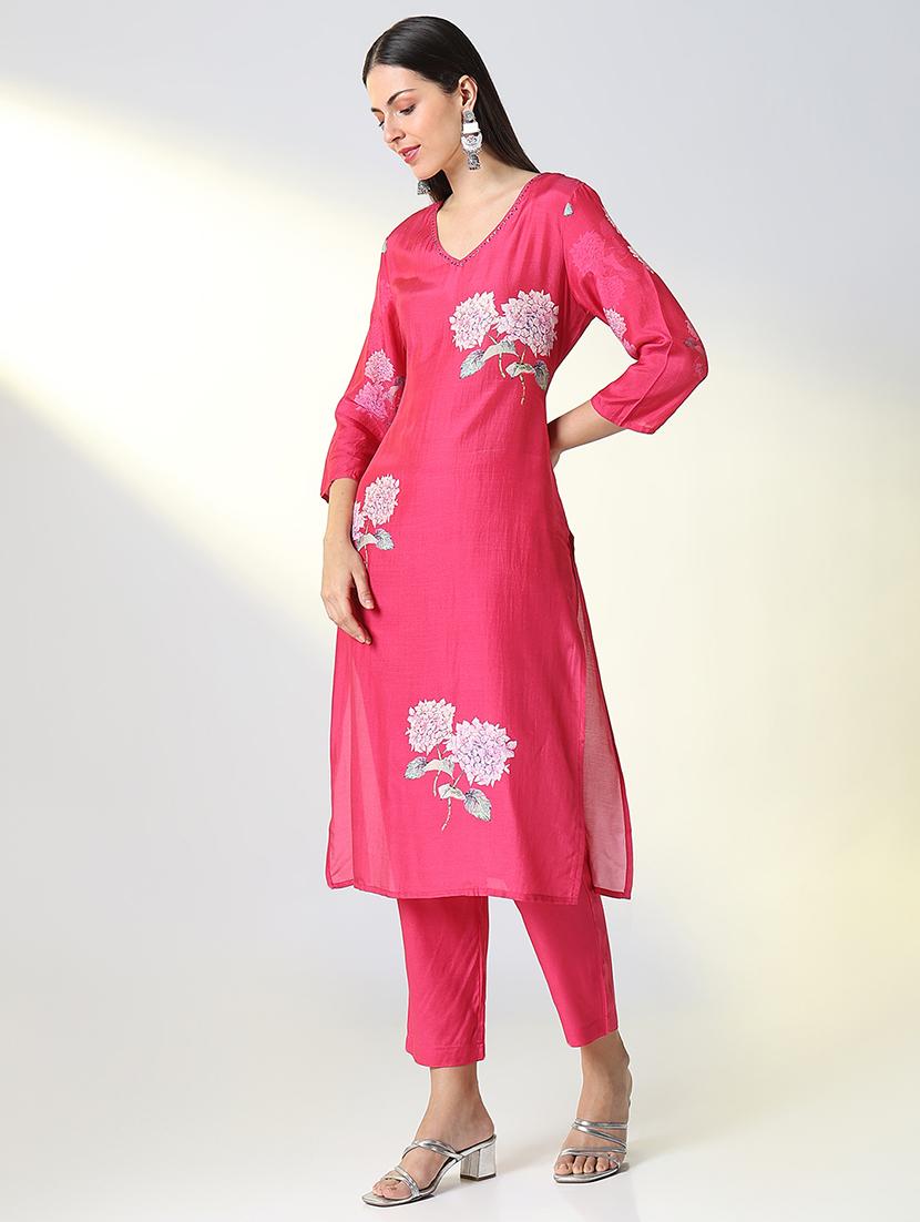 women floral printed kurta pant set with dupatta - 21682176 - Standard Image - 2