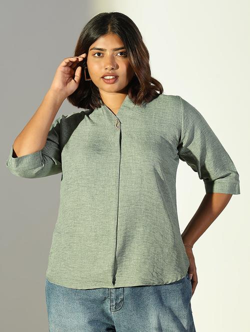 women solid short sleeve regular top - 21682289 -  Standard Image - 0