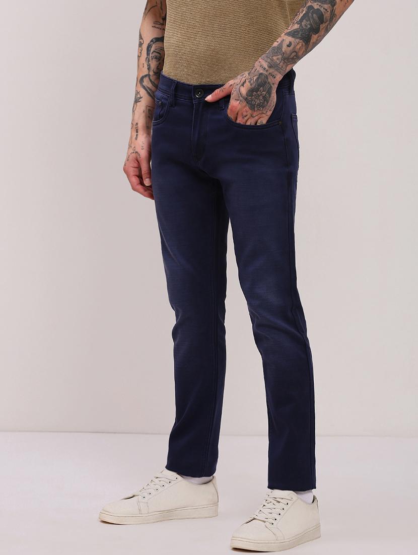 men low rise slim fit plain jeans - 21682338 - Standard Image - 2