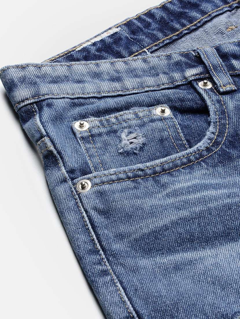 men low rise slim fit distressed jeans - 21682341 -  Standard Image - 7