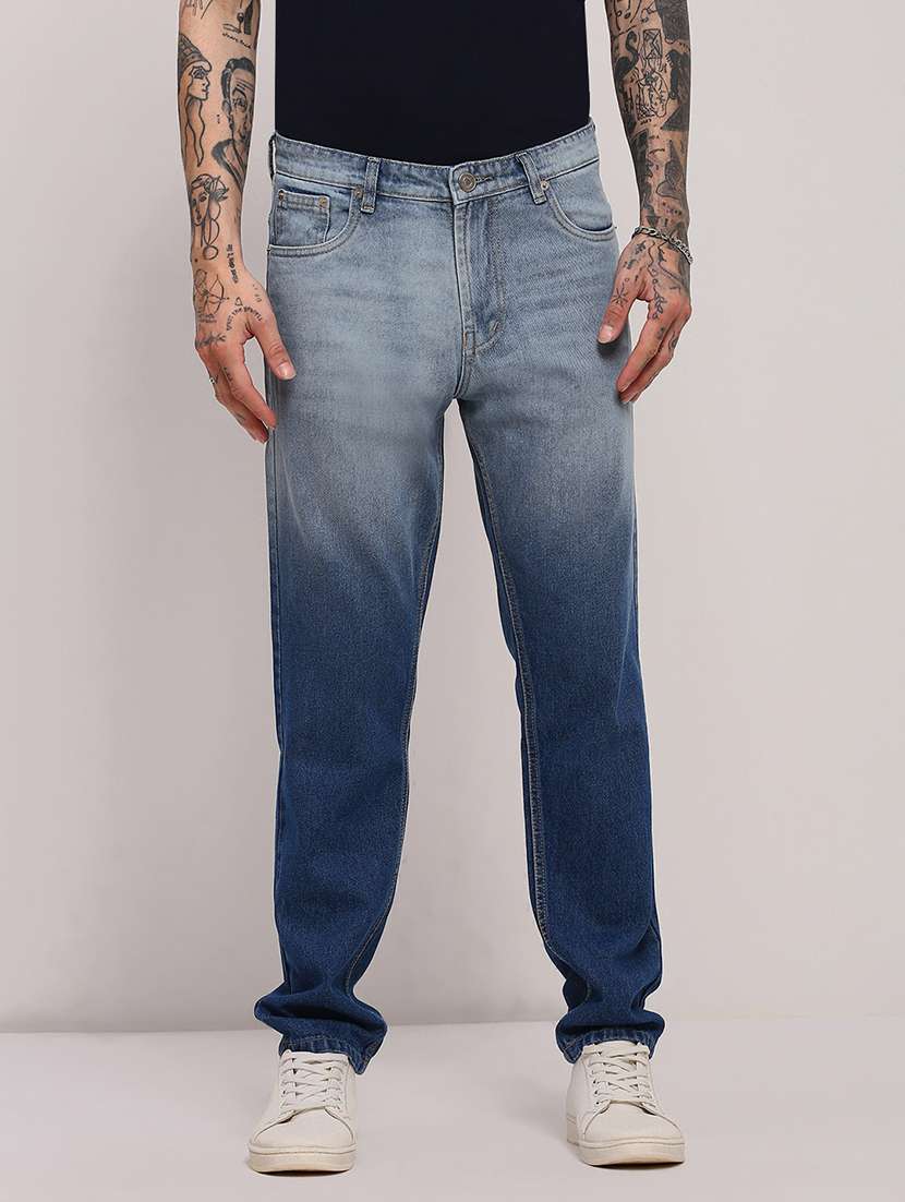 men low rise slim fit washed jeans