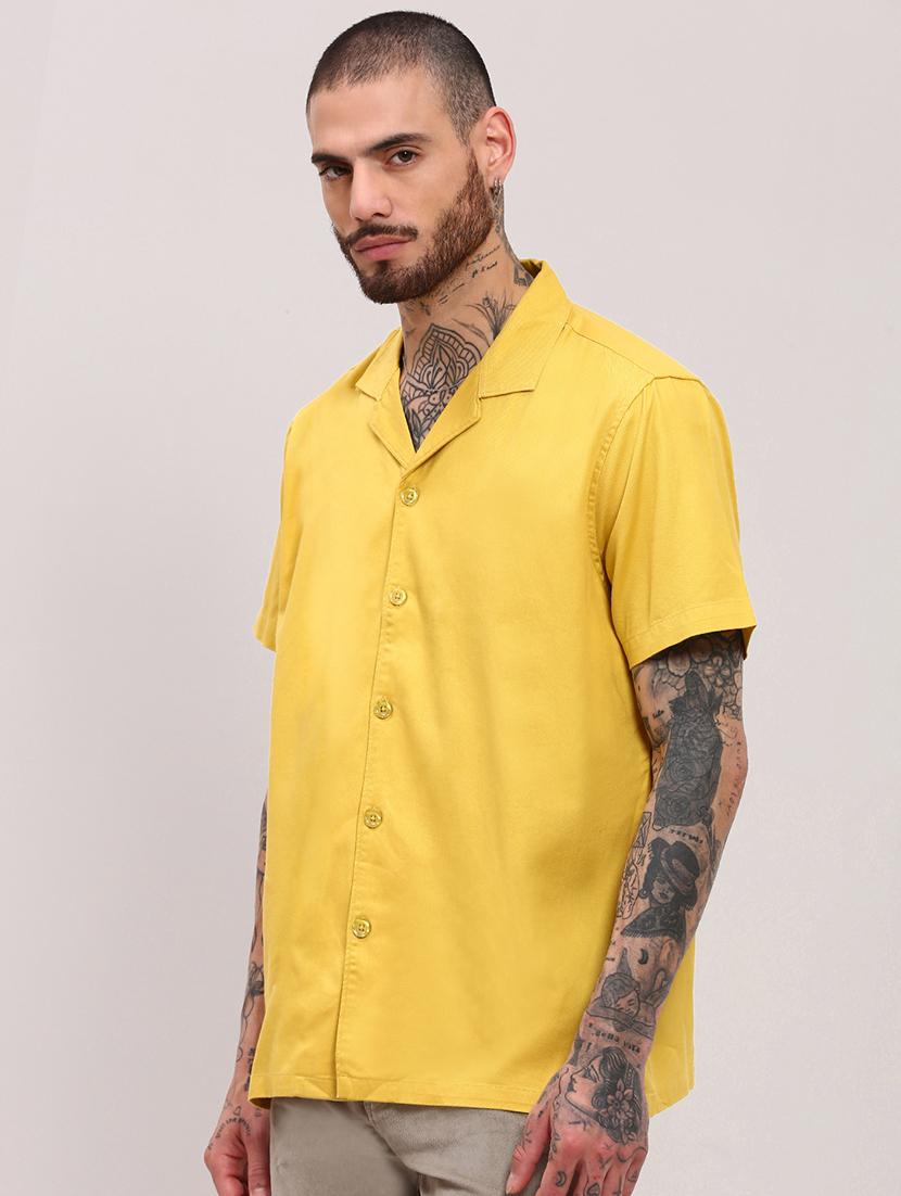 men short sleeves solid casual shirt - 21682381 - Standard Image - 2