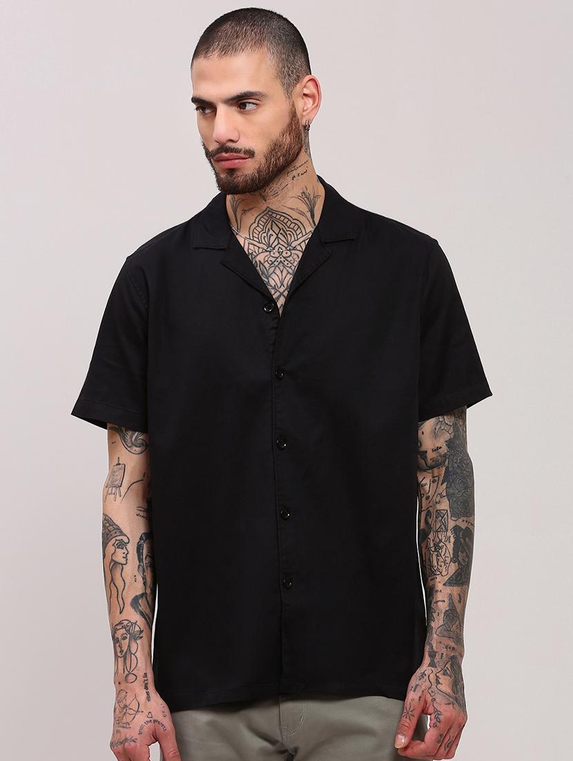 men short sleeves solid casual shirt - 21682384 - Zoom Image - 0
