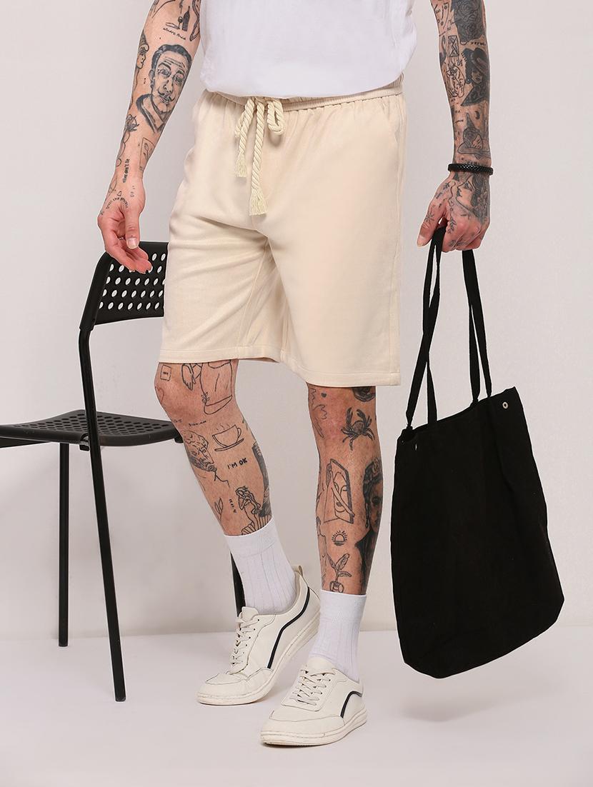 men mid rise solid shorts - 21682399 - Standard Image - 2