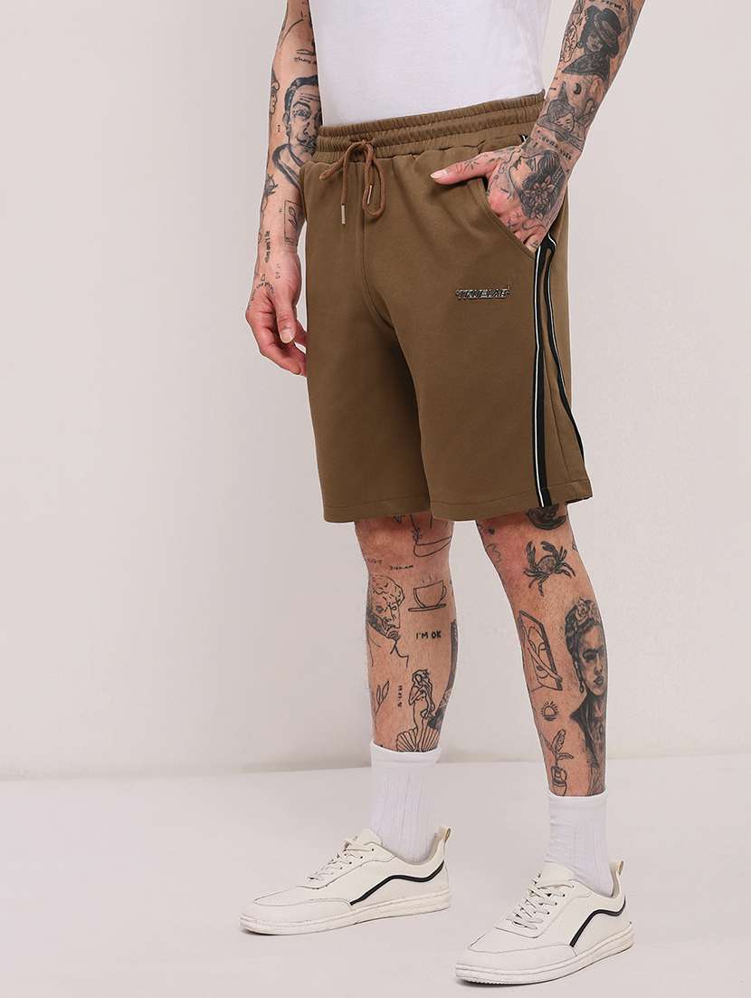 men mid rise side taped shorts - 21682400 -  Standard Image - 2