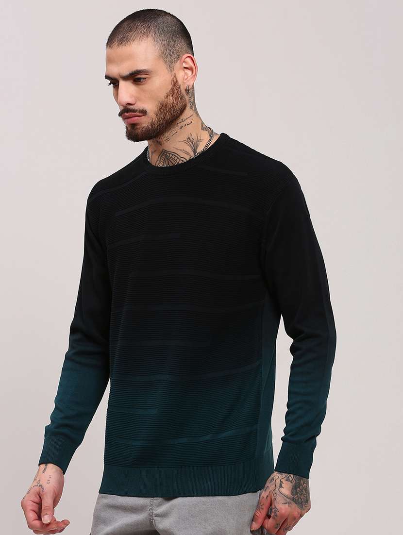 men long sleeves color block pullover - 21682402 -  Standard Image - 2
