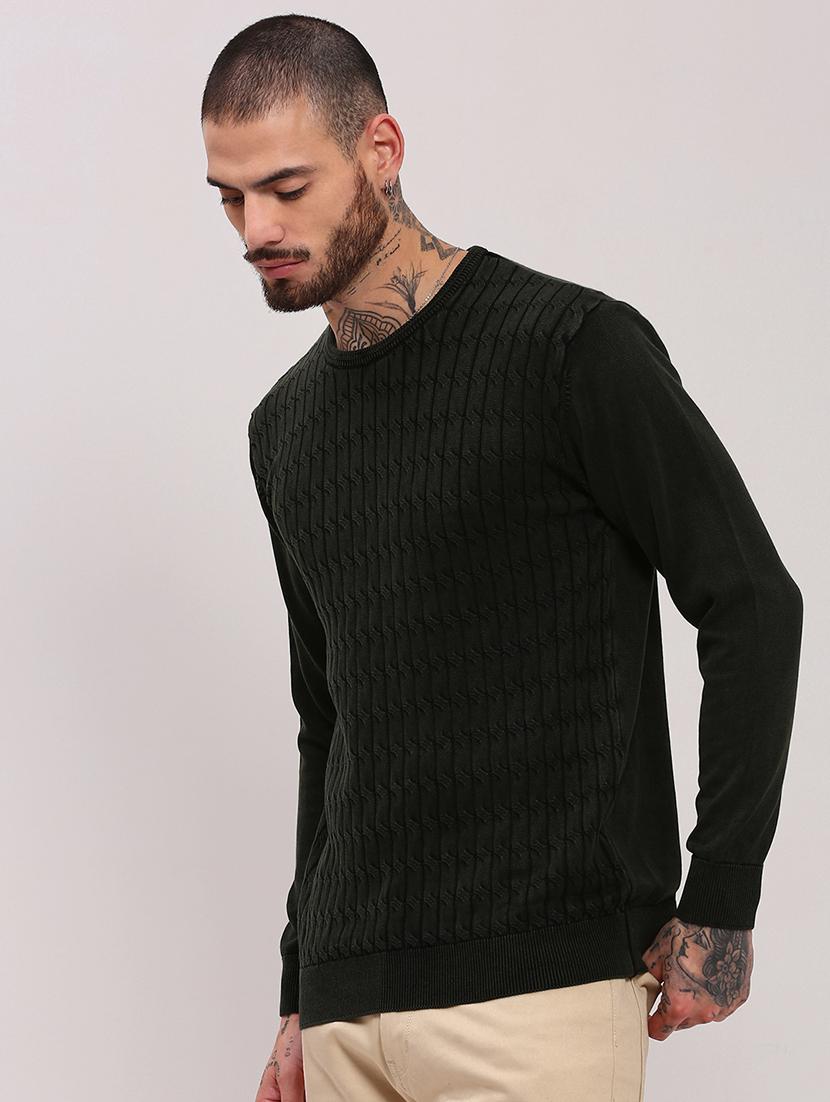 men long sleeves self design pullover - 21682403 - Standard Image - 2