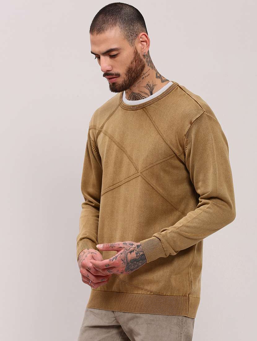 men long sleeves plain pullover - 21682417 -  Standard Image - 2