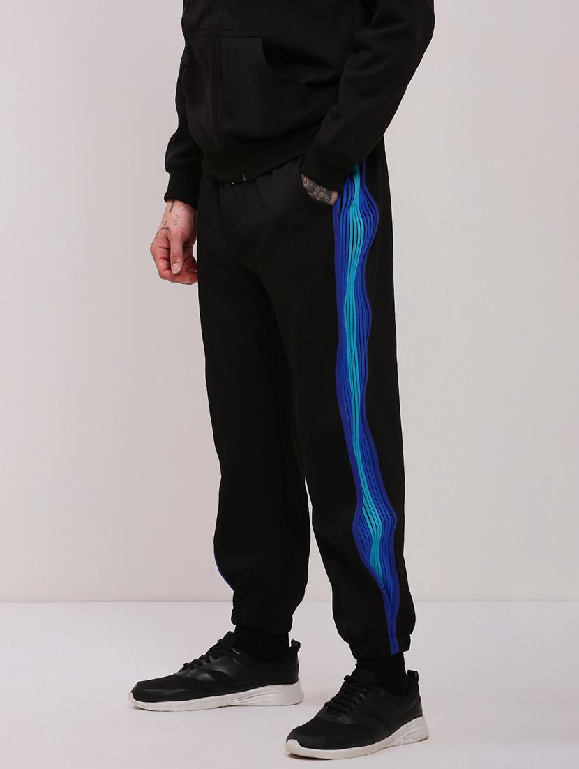 men mid rise side taped joggers - 21682441 - Standard Image - 2