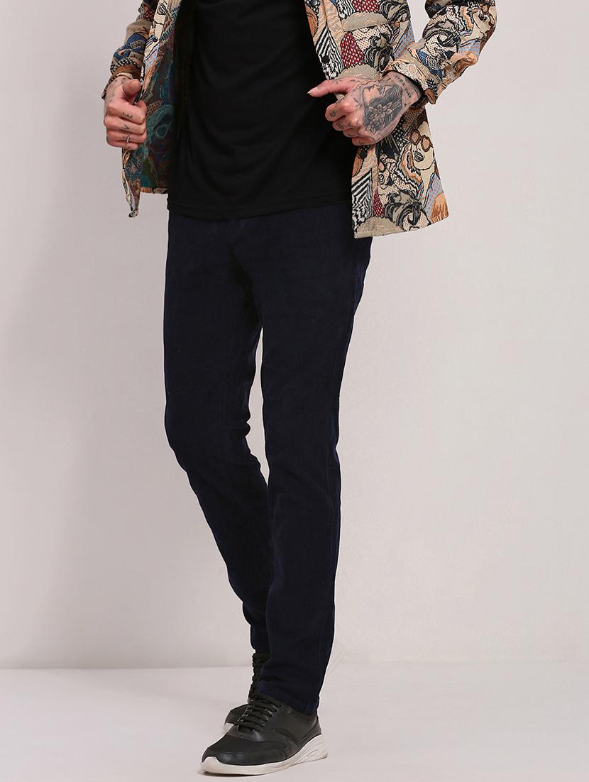 men low rise solid cordurory trouser - 21682446 - Standard Image - 2