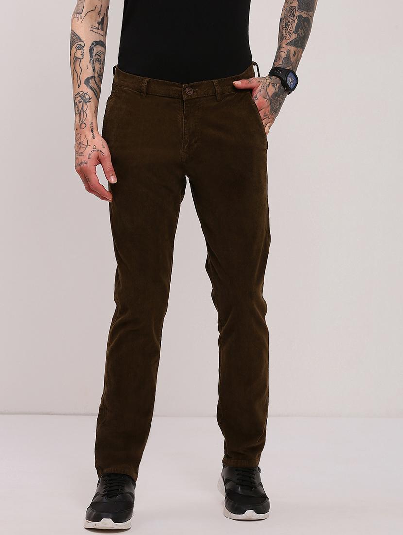 men low rise solid cordurory trouser - 21682447 - Zoom Image - 0
