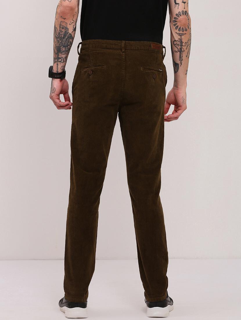 men low rise solid cordurory trouser - 21682447 - Standard Image - 2