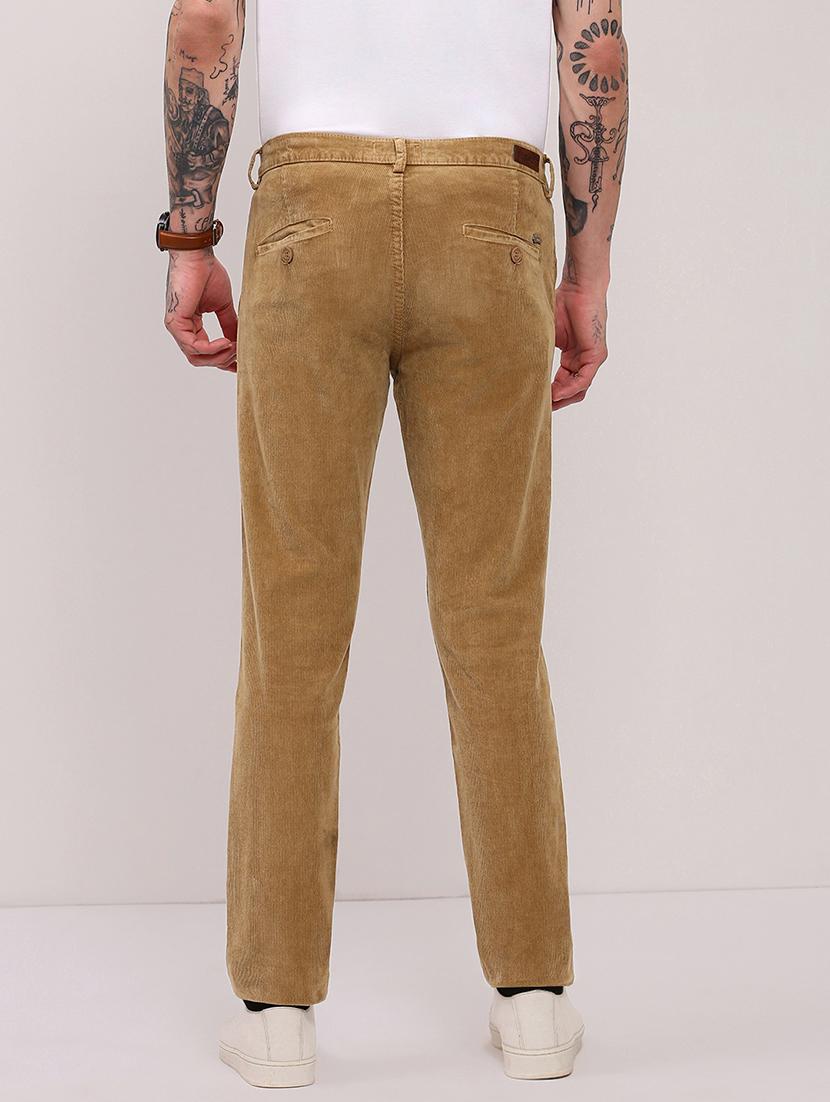 men low rise solid cordurory trouser - 21682448 - Standard Image - 2