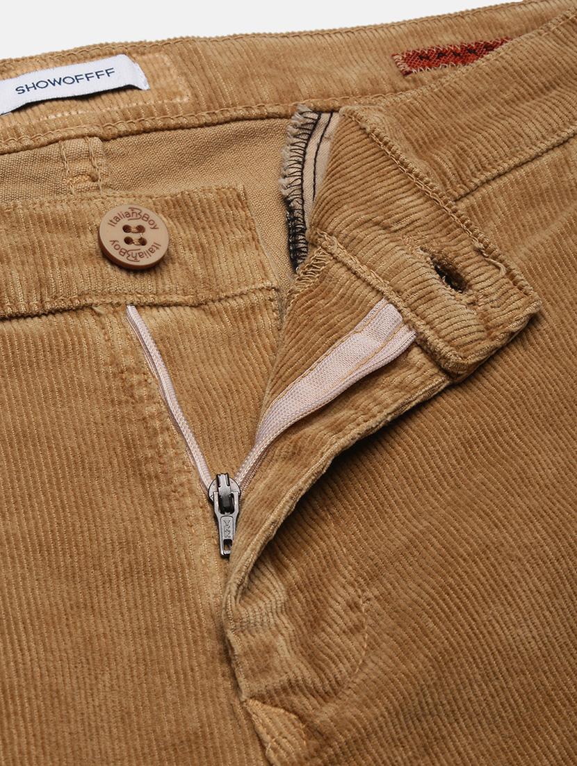 men low rise solid cordurory trouser - 21682448 - Standard Image - 7