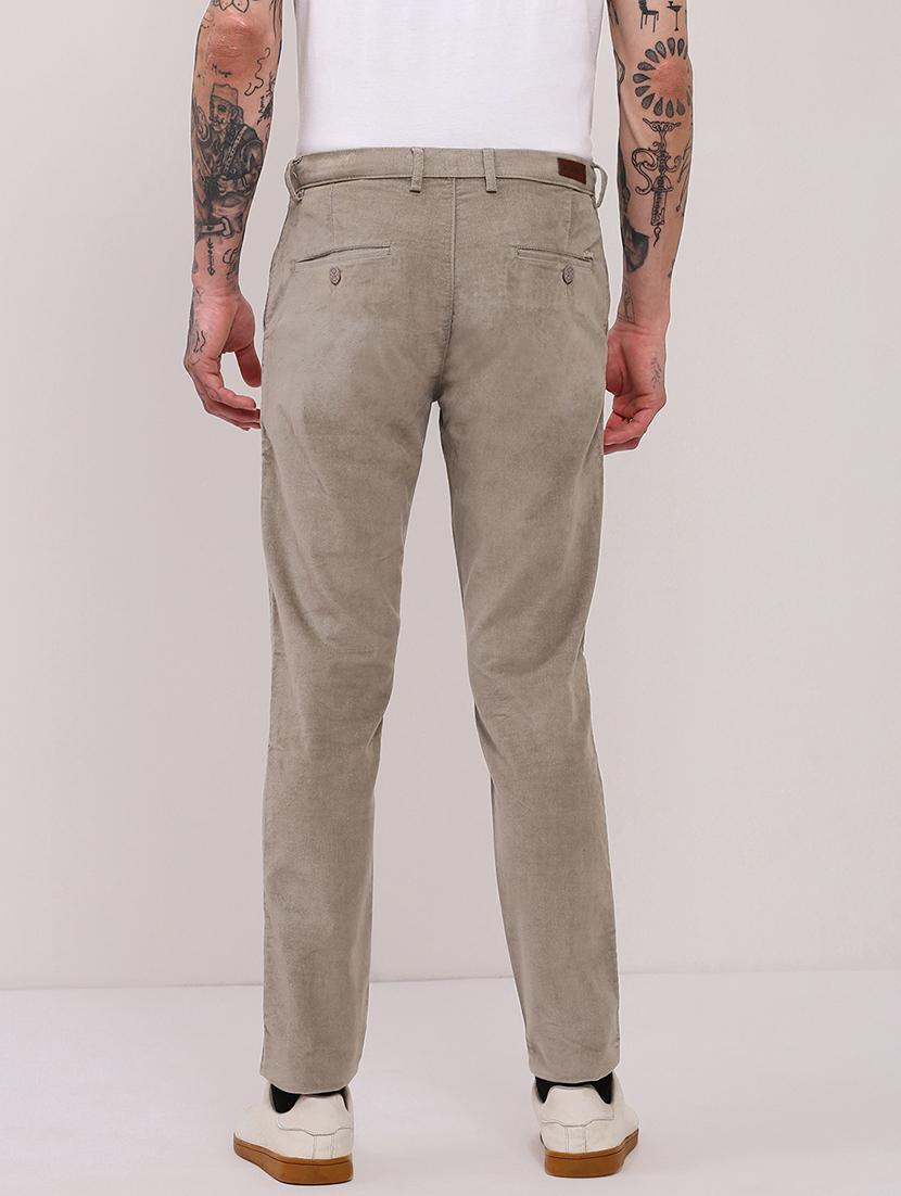 men low rise solid chinos - 21682450 - Standard Image - 2