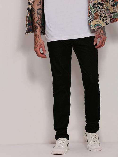 men low rise solid chinos - 21682455 - Standard Image - 0