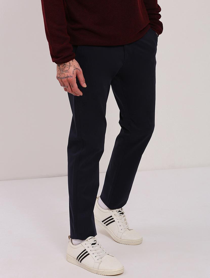 men low rise solid chinos - 21682458 - Standard Image - 2