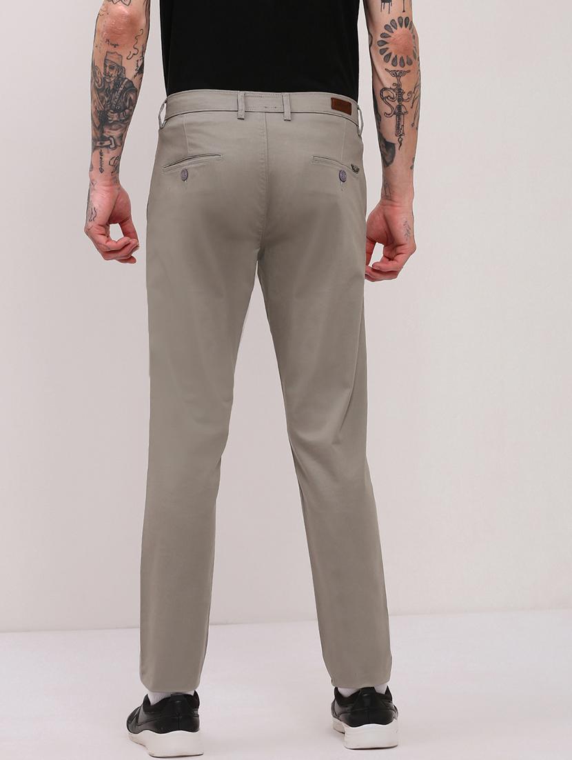 men low rise solid chinos - 21682459 - Standard Image - 2