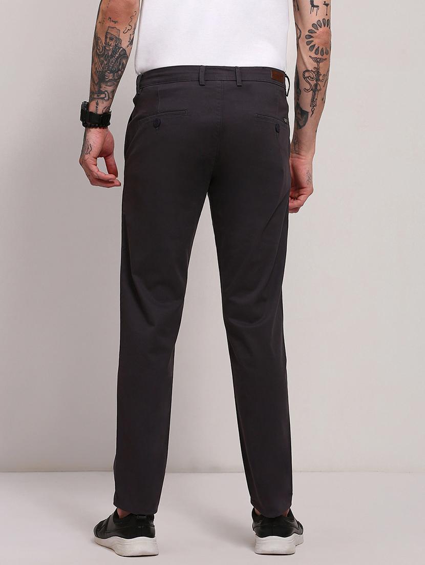 men low rise solid chinos - 21682460 - Standard Image - 2