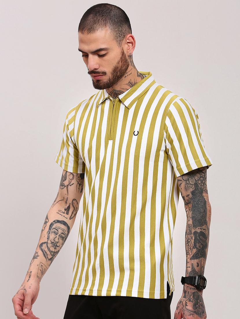 men short sleeves striped polo t-shirt - 21682475 - Standard Image - 2
