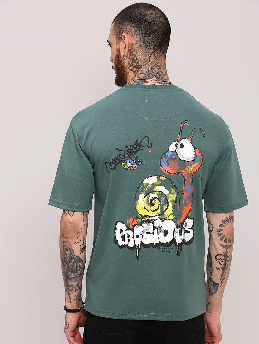 men round neck front & back print t-shirt - 21682477 - Standard Image - 2