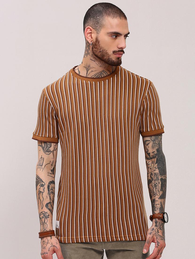 men short sleeves striped t-shirt - 21682486 -  Zoom Image - 0