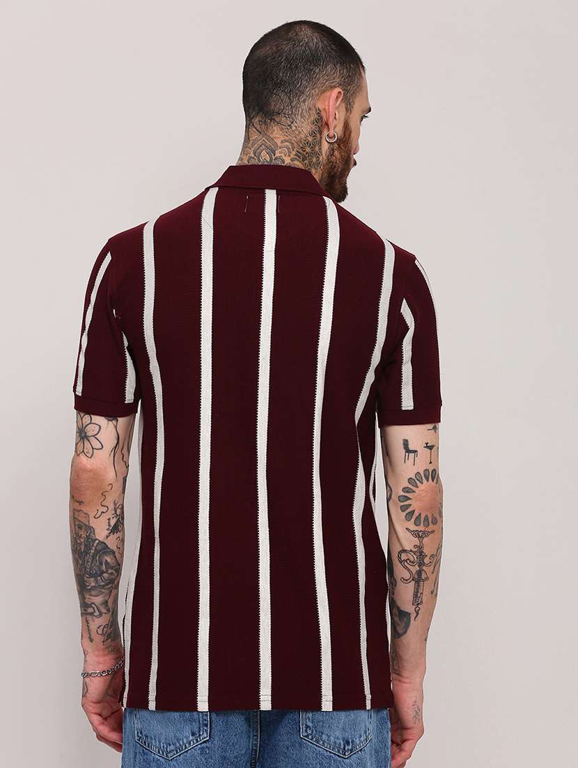 men short sleeves striped polo t-shirt - 21682500 -  Standard Image - 2