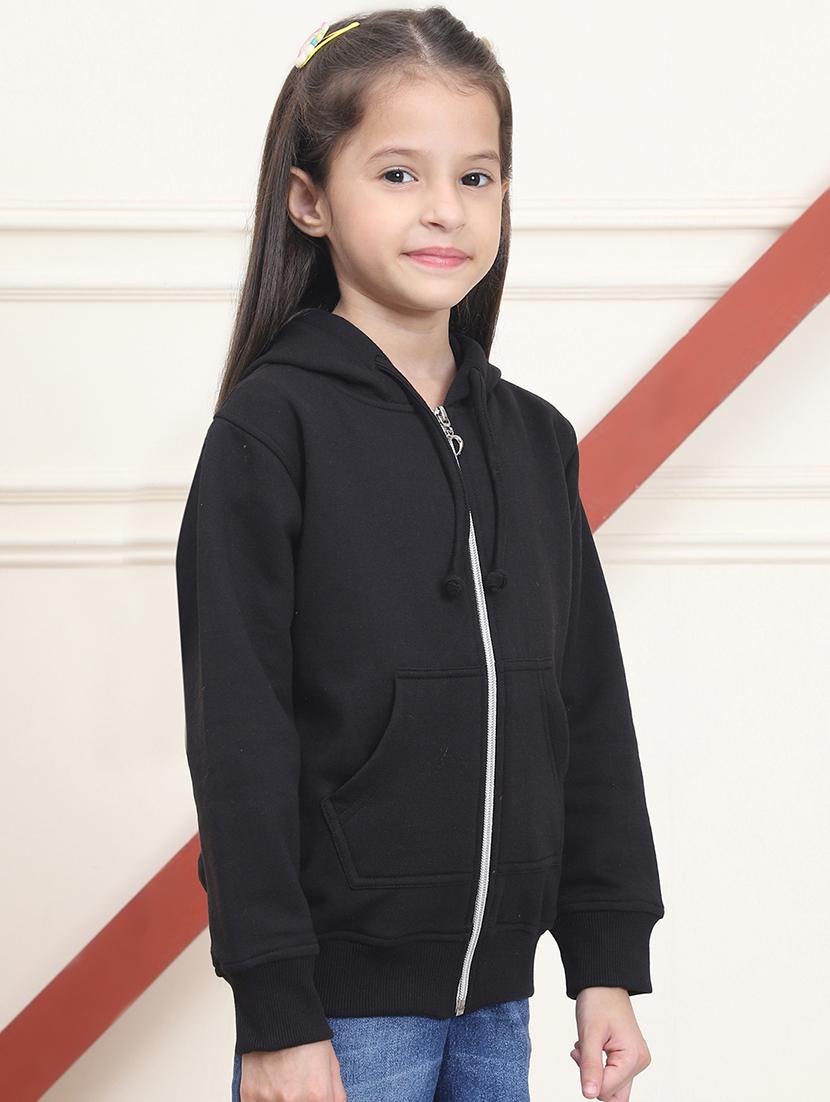 girls solid hooded sweatshirt - 21682865 - Standard Image - 2