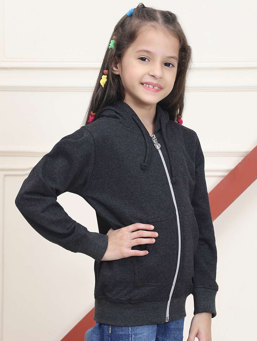 girls long sleeves plain sweatshirt - 21682866 - Standard Image - 2