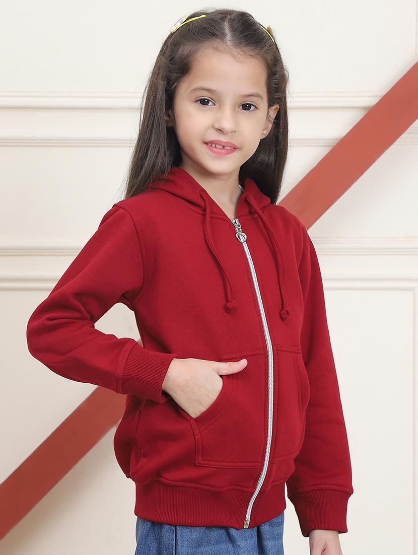 girls long sleeves plain sweatshirt - 21682868 - Standard Image - 2