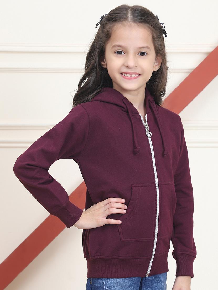 girls long sleeves plain sweatshirt - 21682870 - Standard Image - 2