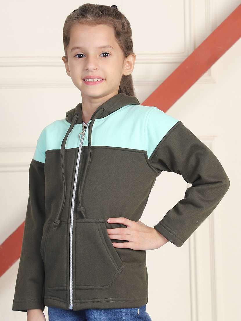 girls color block hooded sweatshirt - 21682872 - Standard Image - 2