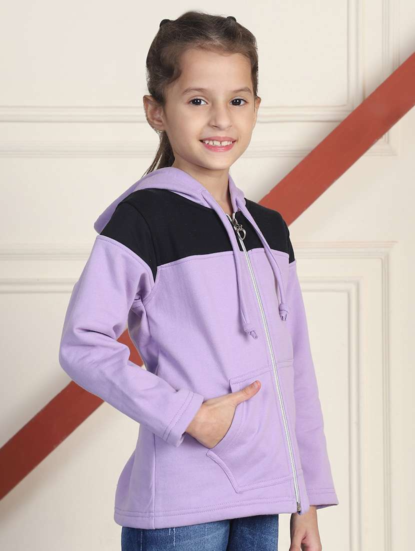 girls long sleeves color block sweatshirt - 21682873 -  Standard Image - 2