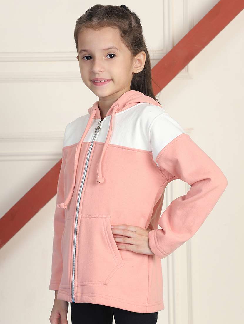 girls color block hooded sweatshirt - 21682874 - Standard Image - 2