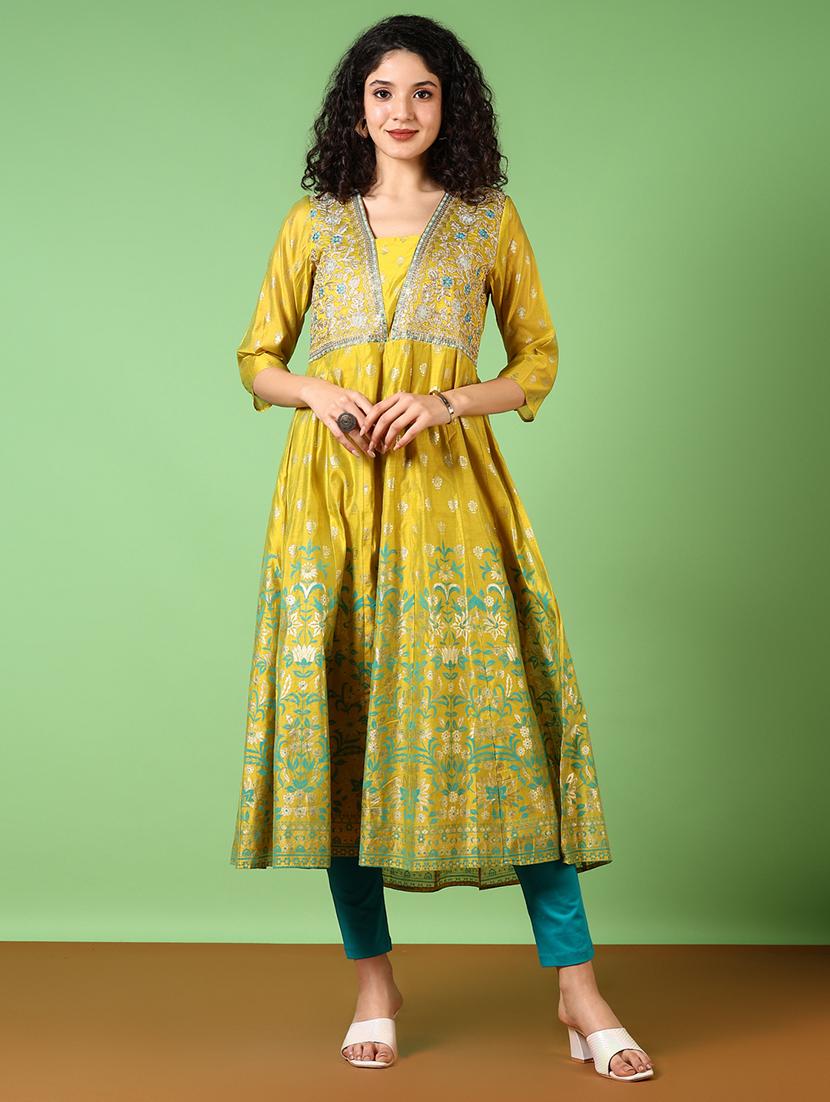 women self design anarkali kurta - 21682882 -  Zoom Image - 0