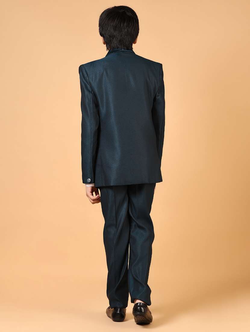 boys solid shirt and trouser with blazer - 21682934 -  Standard Image - 2