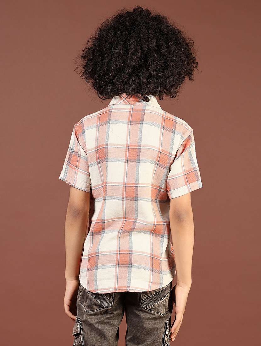 boys checkered collared casual shirt - 21682949 -  Standard Image - 2