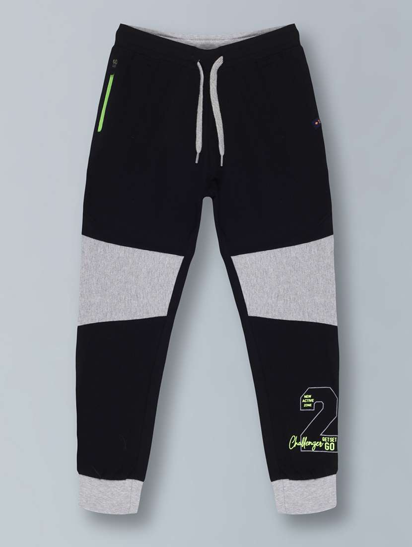 boys color block cotton jogger