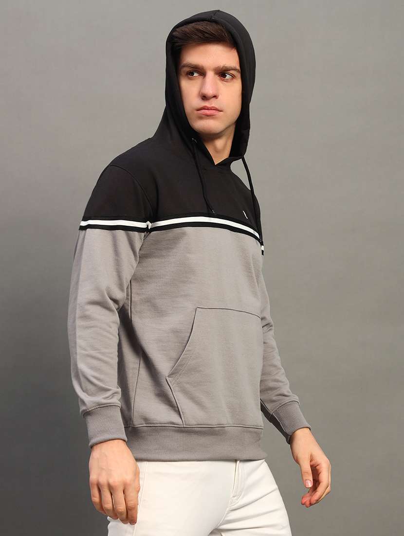 men color block long sleeve sweatshirt