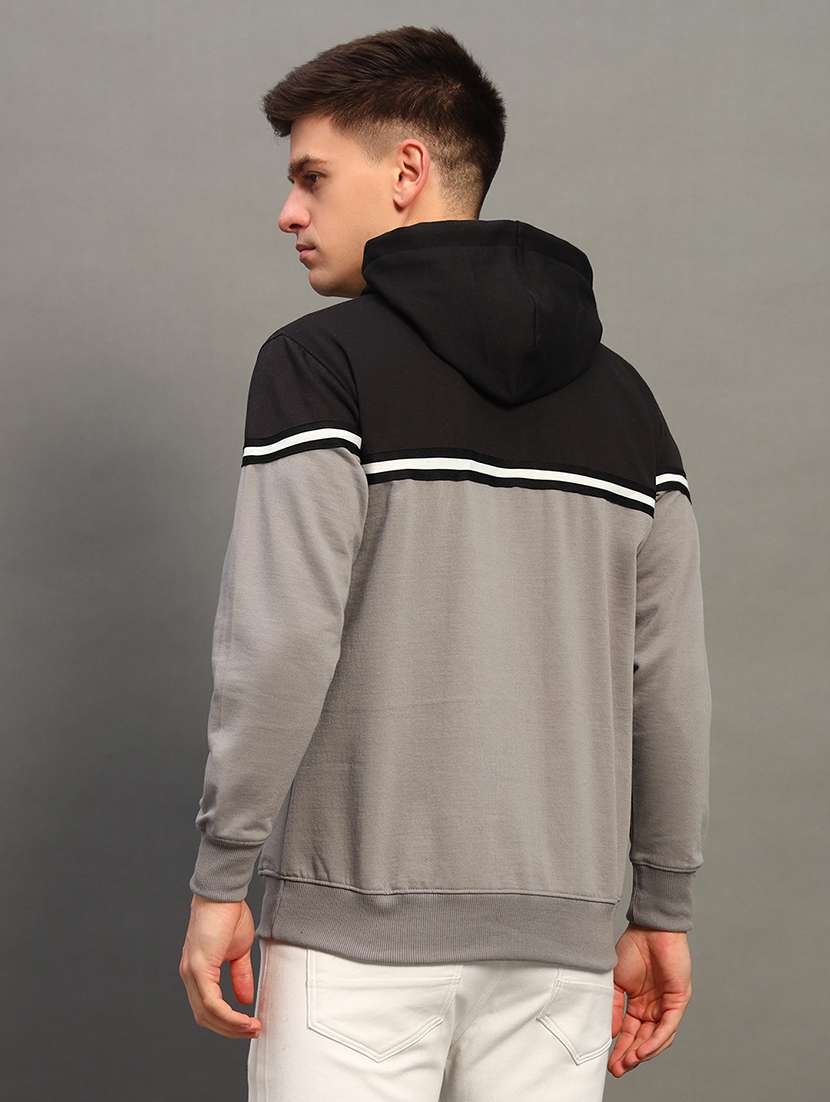 men color block long sleeve sweatshirt - 21683220 - Standard Image - 2