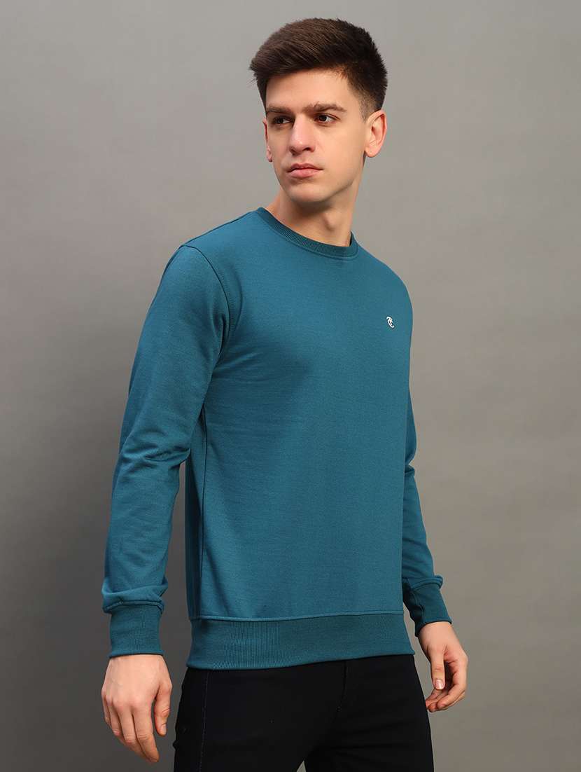 men solid long sleeve sweatshirt