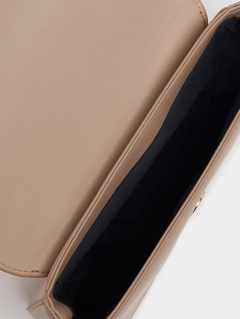 beige pu sling bag - 21683329 - Standard Image - 2