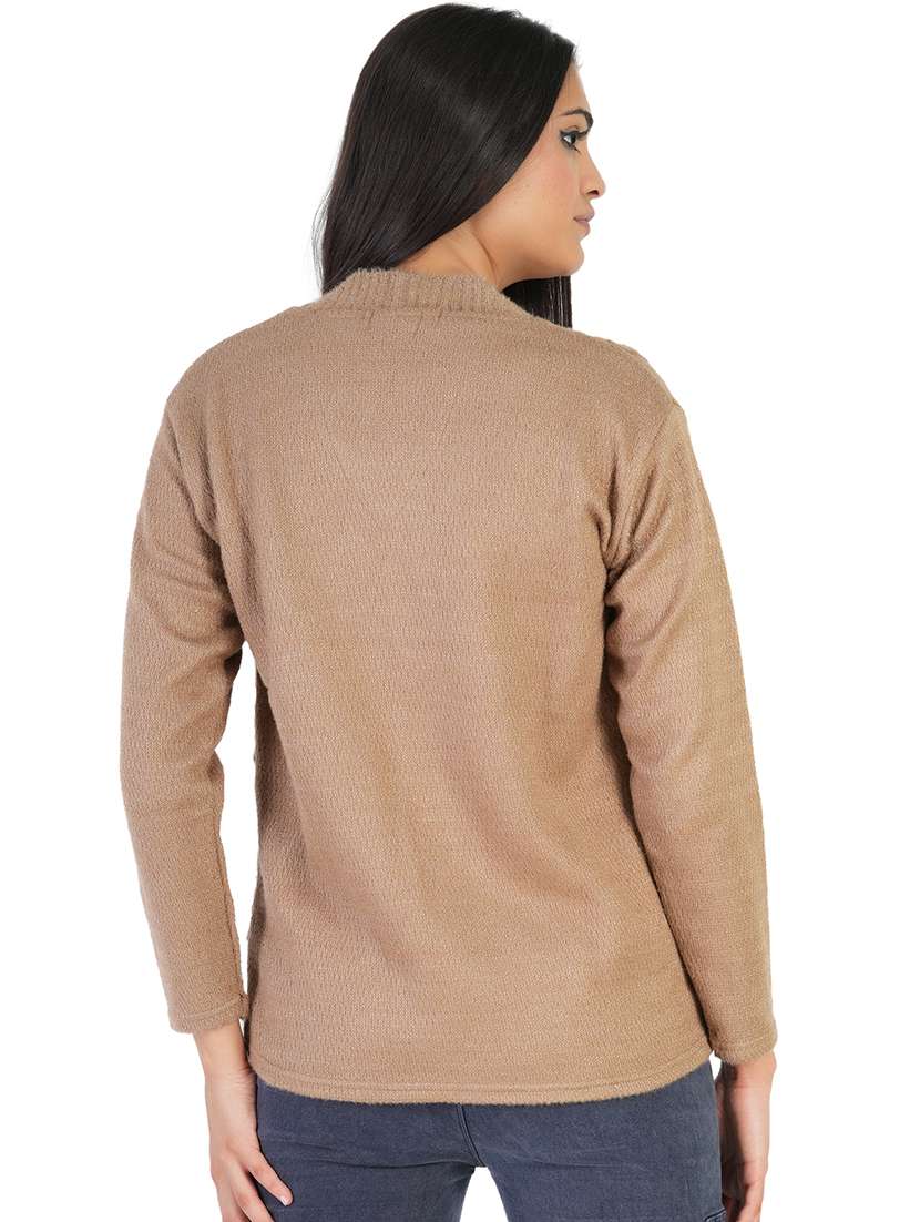 women slef designed long sleeves cardigan - 21683547 -  Standard Image - 2