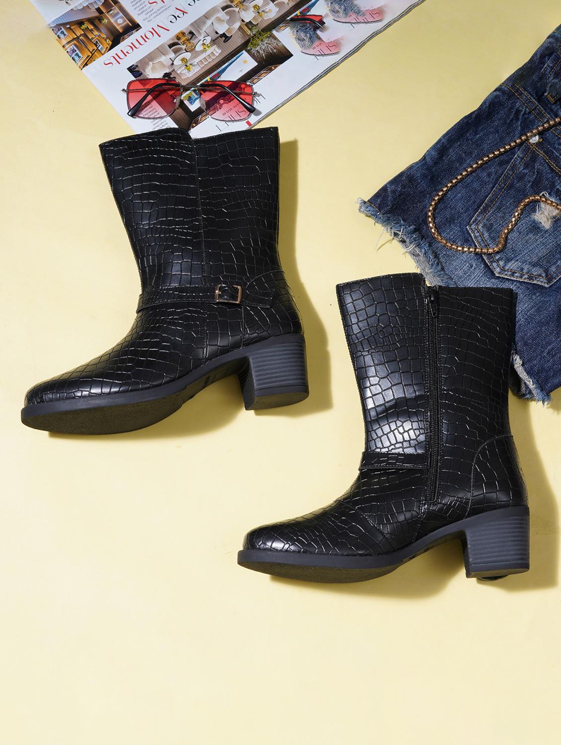 women black ankle length boot - 21683590 - Zoom Image - 0