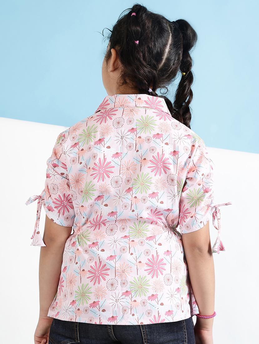 girls collared printed top - 21683729 - Standard Image - 2