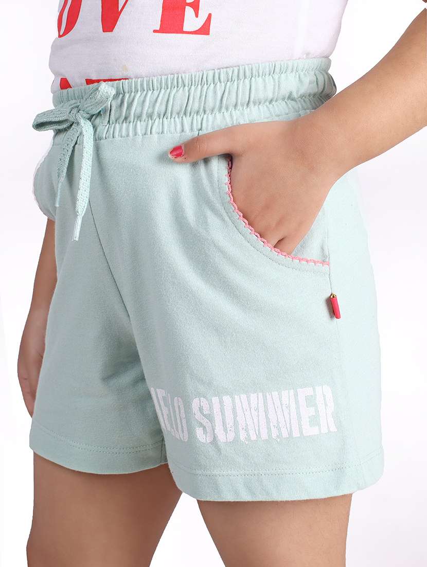 girls mid rise cotton shorts combo - 21683892 - Standard Image - 2
